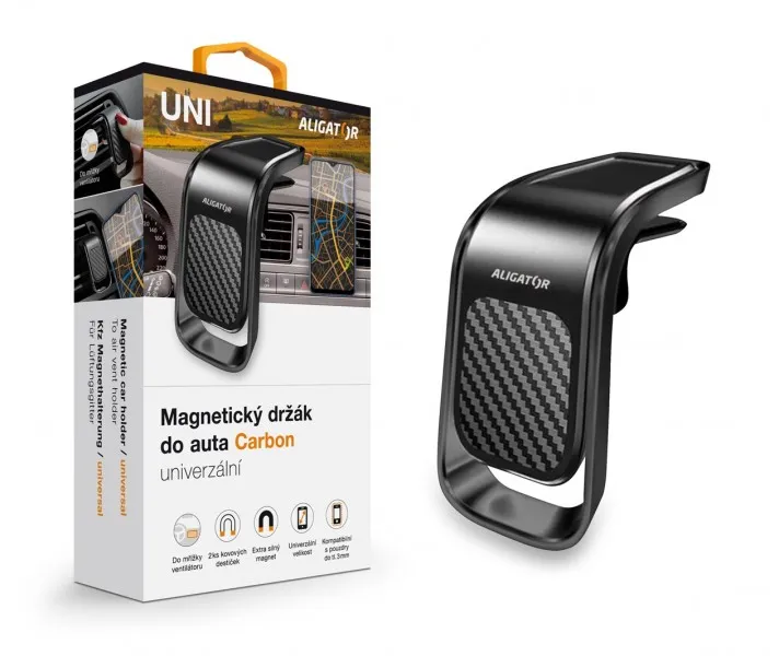 ALIGATOR Magnetický držák do auta HA15 Carbon, univerzální