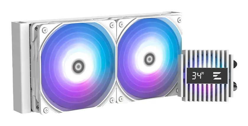 Zalman vodní chladič ALPHA2 A24 White / 2 x 120 mm / PWM / ARGB / bílý