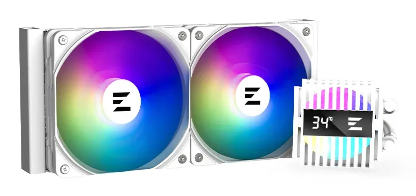 Zalman vodní chladič ALPHA2 A24 White / 2 x 120 mm / PWM / ARGB / bílý