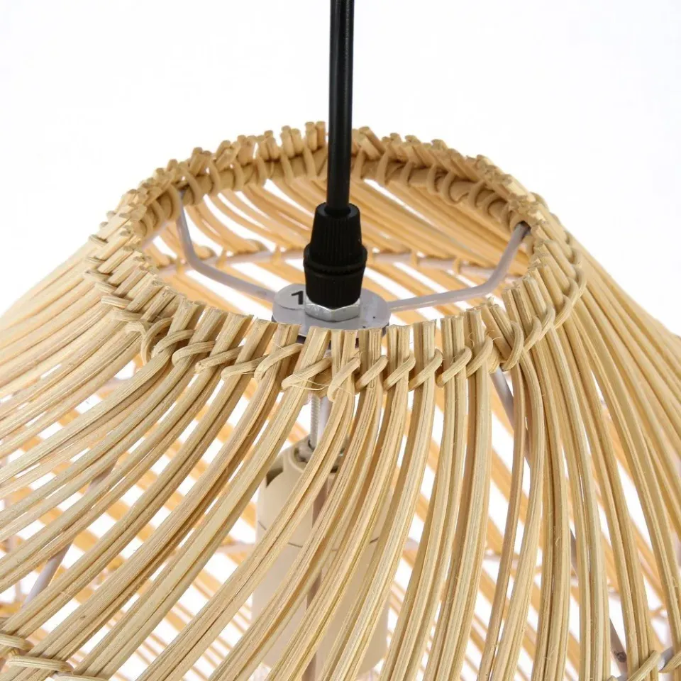 IMMAX BOHO PELO designové závěsné svítidlo, D35cm, E27, přírodní ratan