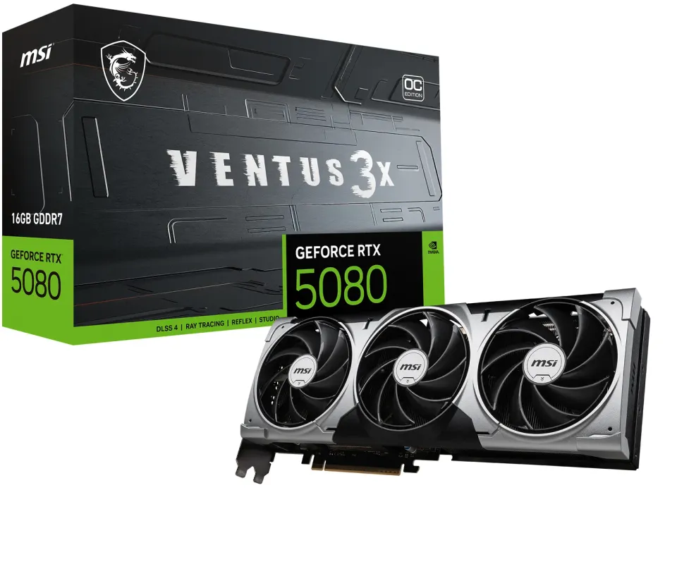 MSI GeForce RTX 5080 VENTUS 3X/OC/16GB/GDDR7