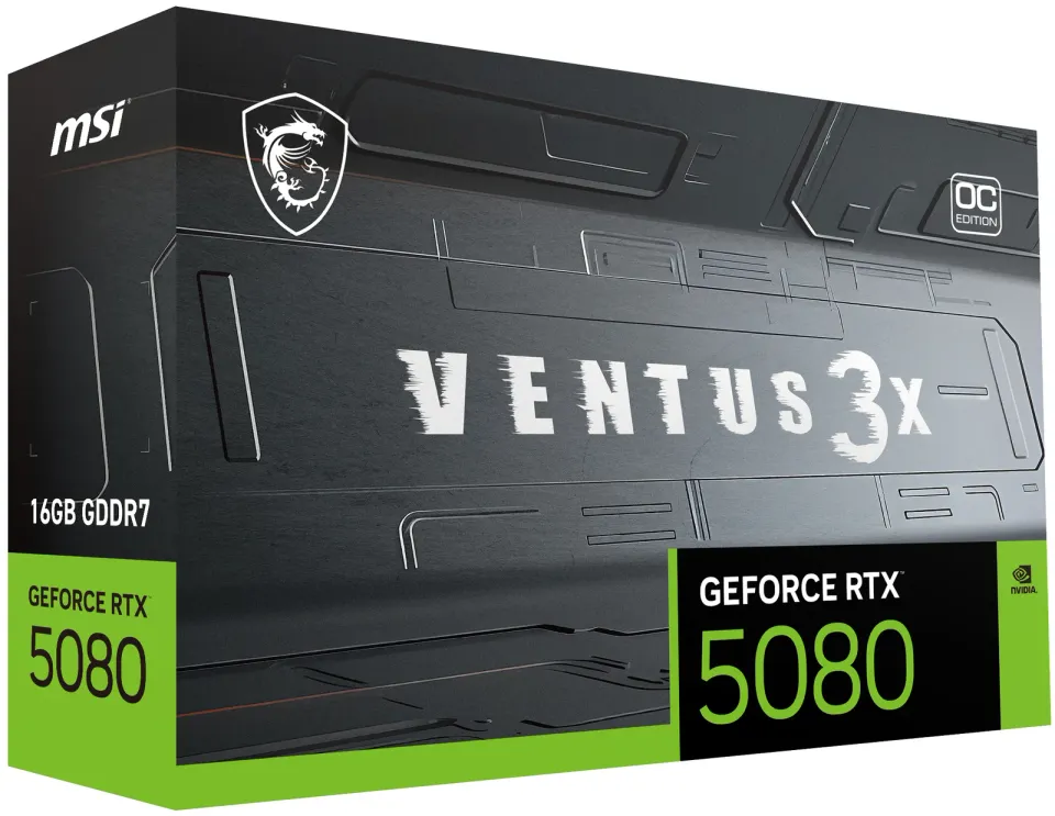MSI GeForce RTX 5080 VENTUS 3X/OC/16GB/GDDR7