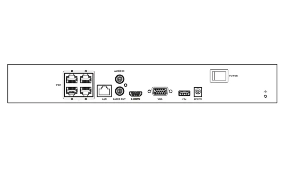 HiLook Powered by HIKVISION/ Smart Hybrid Light KIT/ 1x NVR-104MH-C/4P(D)/ 4x IPC-B140HA-LU