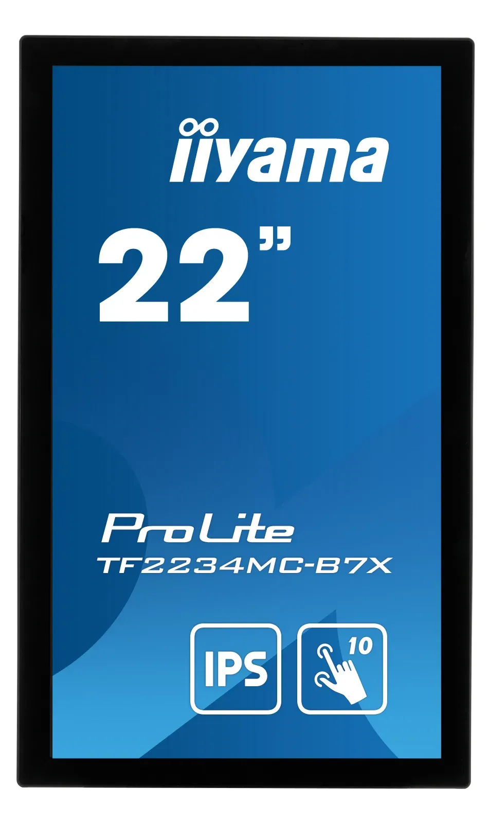 22" iiyama TF2234MC-B7X: IPS, FullHD, capacitive, 10P, 350cd/m2, VGA, DP, HDMI, IP65, černý