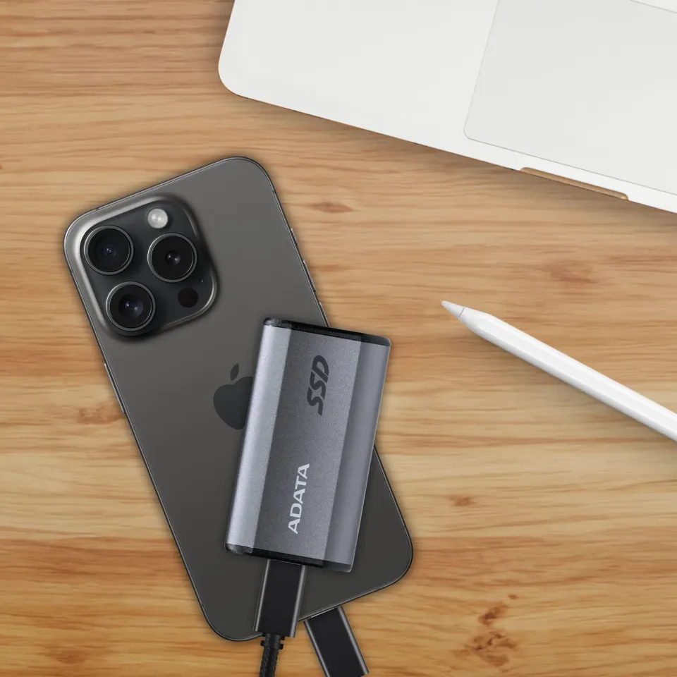 ADATA Externí SSD 2TB SE880, USB-C 3.2 Gen 2x2, R:2000/W:2000MB/s, šedá