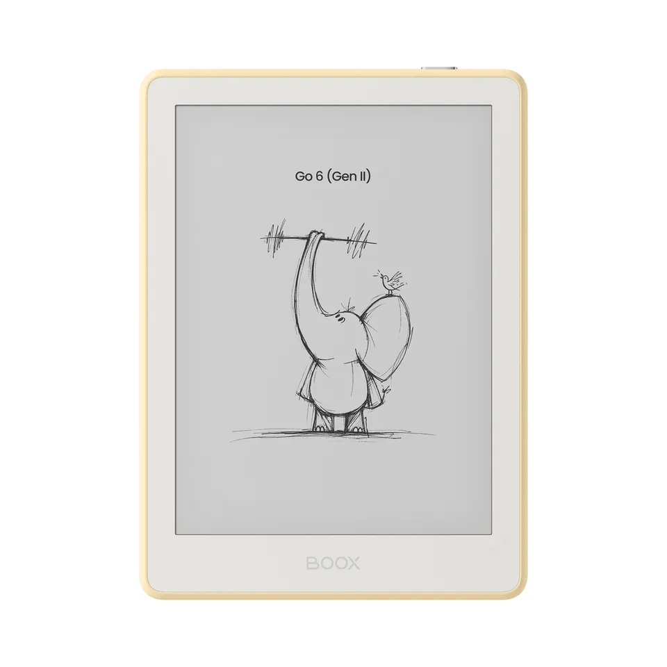 E-book ONYX BOOX GO 6 (Gen II), custard, 6" Carta 1300, 32GB, Bluetooth, Android 11, E-ink displej