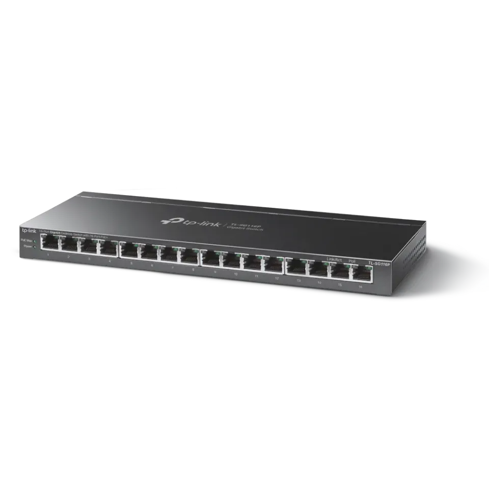 TP-Link TL-SG116P Switch, 16xGLAN, PoE+, 120W