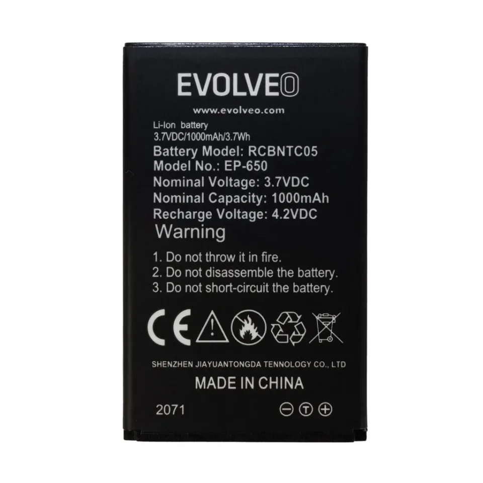 EVOLVEO orig. baterie 1000 mAh pro EasyPhone XG (EP-650)