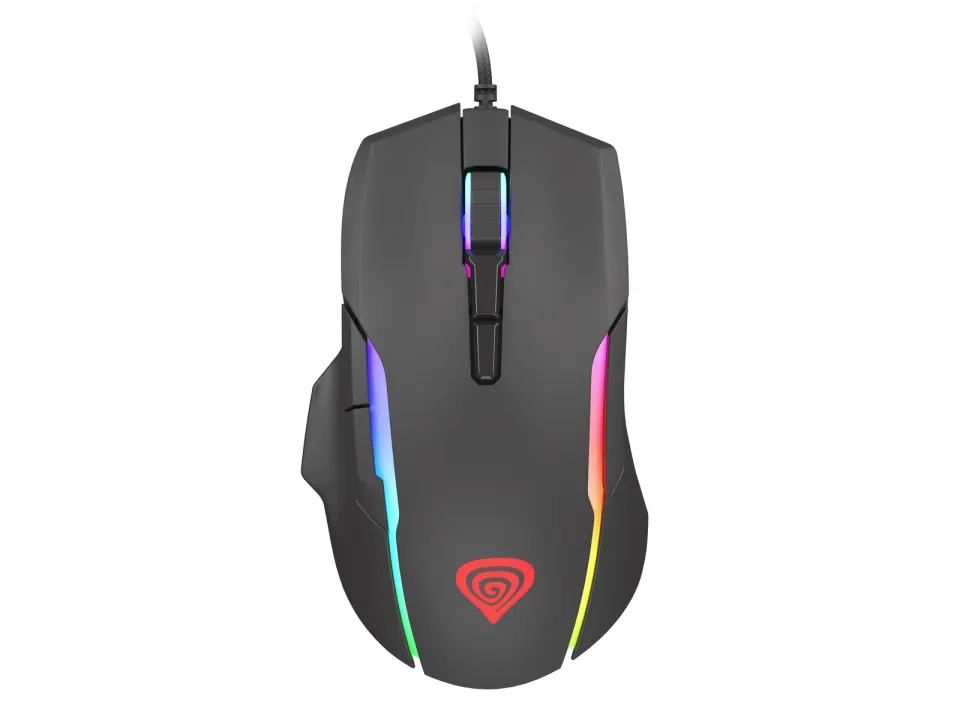 Genesis herní optická myš XENON 220 G2/RGB/Herní/Optická/Pro praváky/12 400 DPI/Drátová USB/Černá