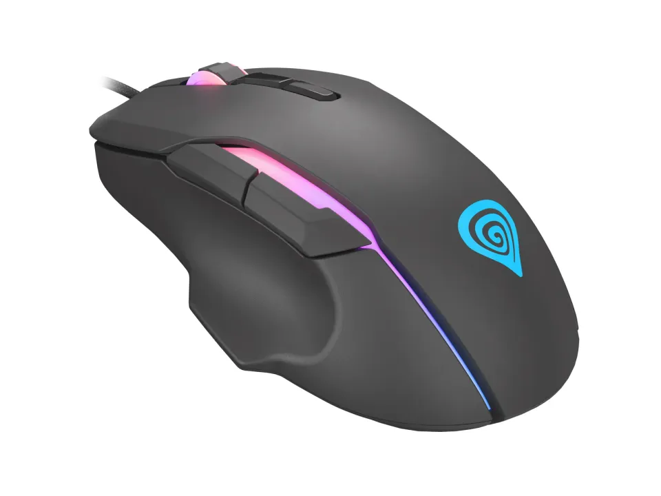 Genesis herní optická myš XENON 220 G2/RGB/Herní/Optická/Pro praváky/12 400 DPI/Drátová USB/Černá