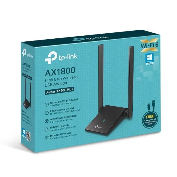 TP-Link Archer TX20U Plus - AX1800 Wi-Fi 6 USB adaptér