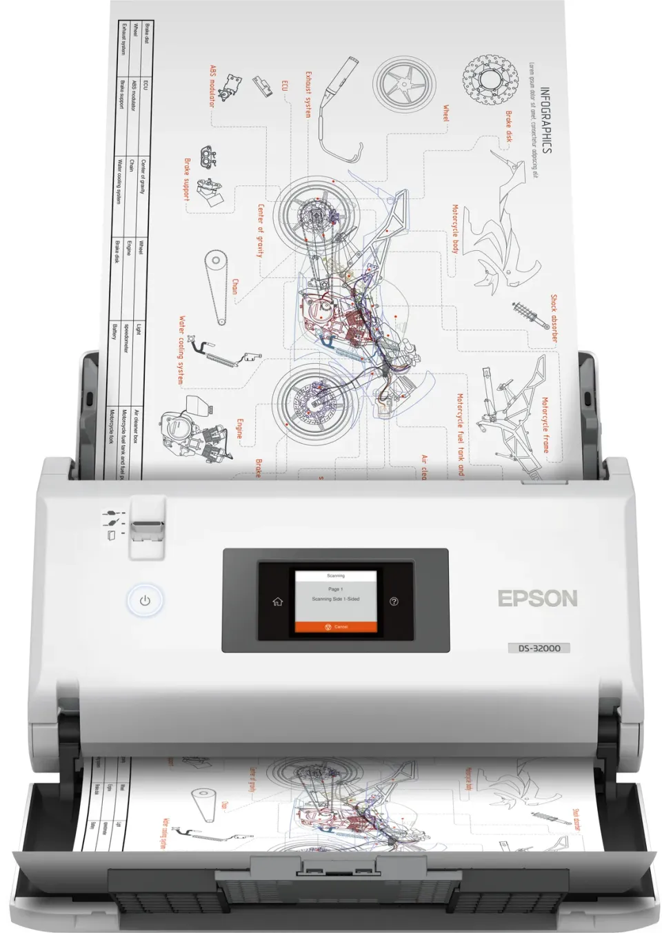 EPSON skener WorkForce DS-32000 - A3/90 Str./min/600x600dpi/DADF/USB3.0