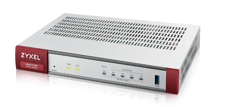 Zyxel USG FLEX 50 HP, 5 Gigabit user-definable ports, 1*1G PoE+, 1*USB with 1 YR Gold Security Pack