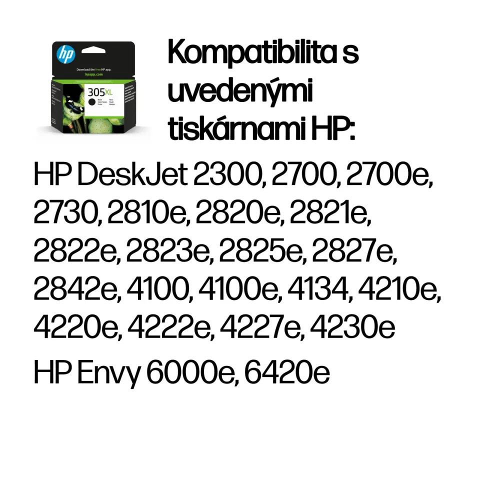 HP 3YM62AE náplň č.305XL černá velká cca 240 stran (pro DJ 2320, 2720, 4120]