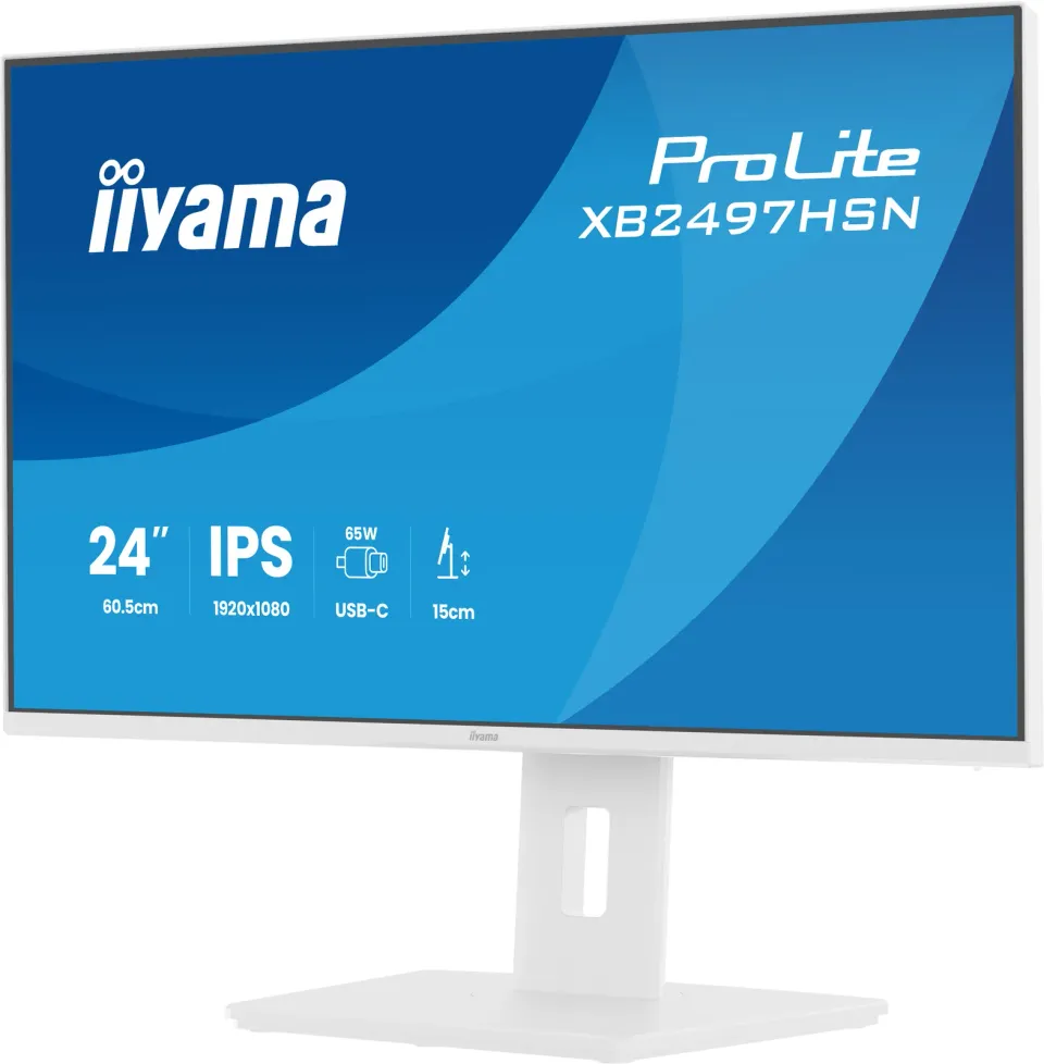 24" iiyama XB2497HSN-W1:IPS,FHD,USB-C,RJ45,HAS