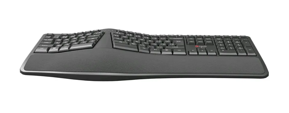 C-TECH klávesnice KB-113E USB, ERGO, černá, CZ/SK