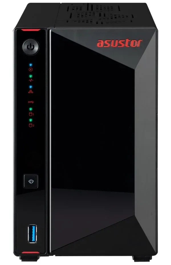 Asustor Nimbustor 2 Gen2 AS5402T 2 Bay NAS, Quad-Core 2.0GHz CPU, Dual 2.5GbE Ports, 4GB DDR4, 4x M.2 SSD Slots