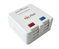 Solarix Zásuvka modulární pro 2 keystony na omítku bílá SXMO-2-0-WH