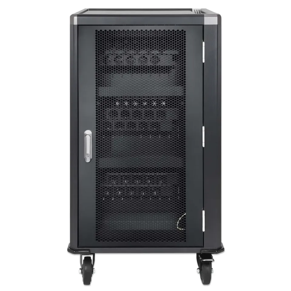 MANHATTAN nabíjecí vozík pro notebooky, 30 míst. 30 portů, až 16", AC, 2300W
