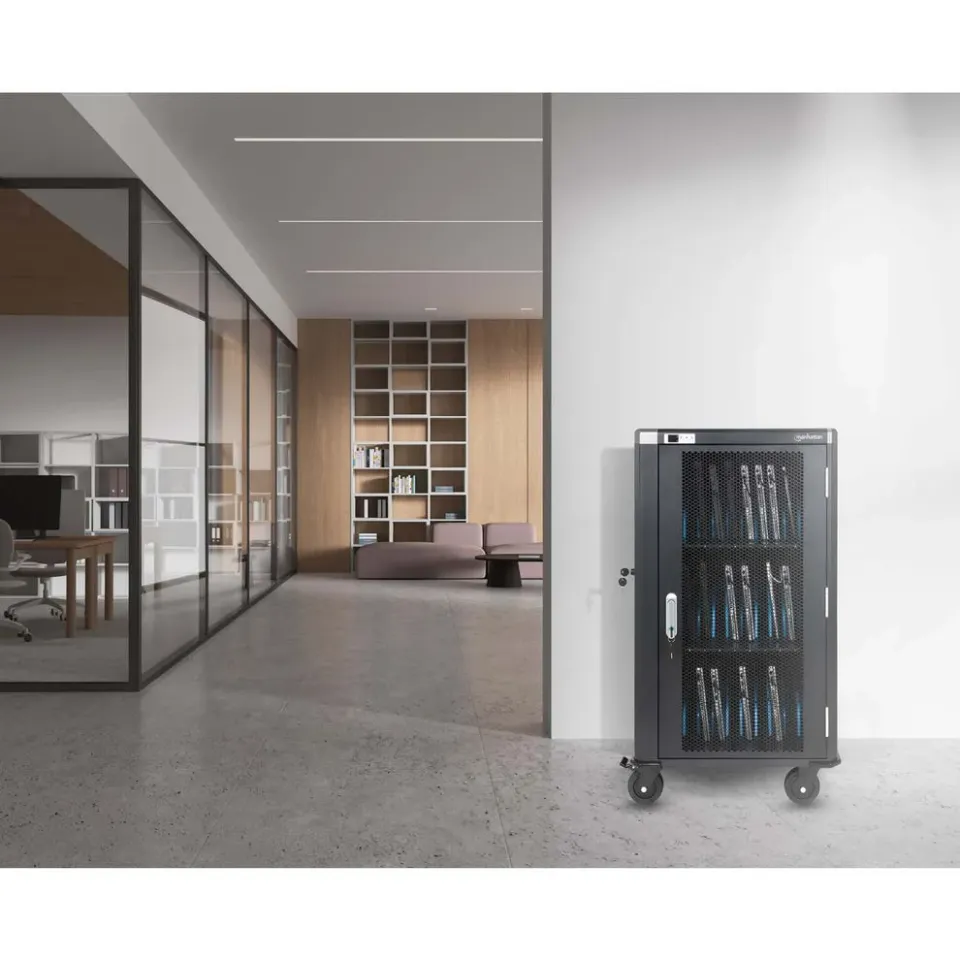 MANHATTAN nabíjecí vozík pro notebooky, 30 míst. 30 portů, až 16", AC, 2300W