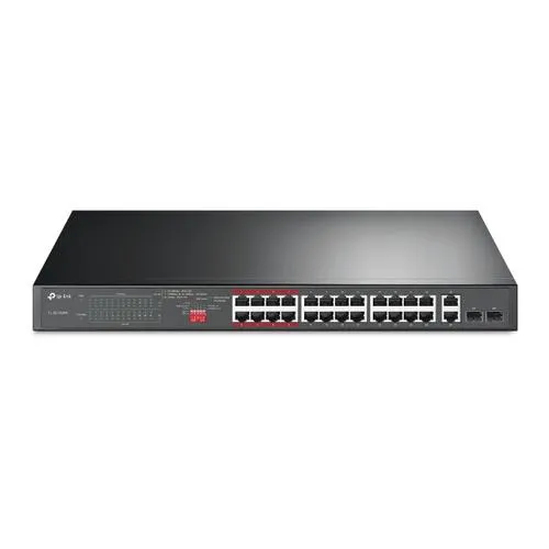 TP-LINK TL-SL1226P 24-Port 10/100Mb/s + 2-Port-Gigabit-Unmanaged-PoE-Switch
