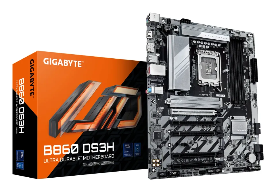 GIGABYTE MB Sc LGA1851 B860 DS3H, Intel B860, 4xDDR5, 1xDP, 1xHDMI, ATX