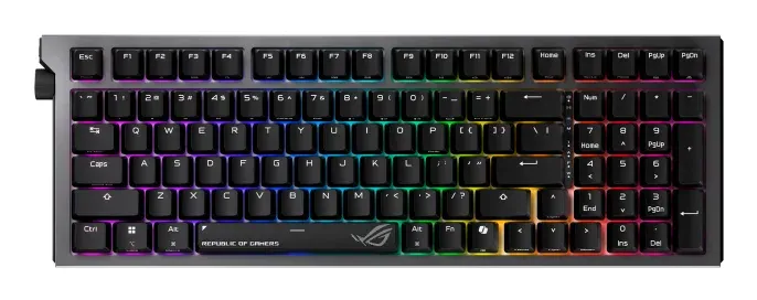 ASUS klávesnice ROG Strix Morph 96 WL, Mechanická, Bezdrátová, US, černá