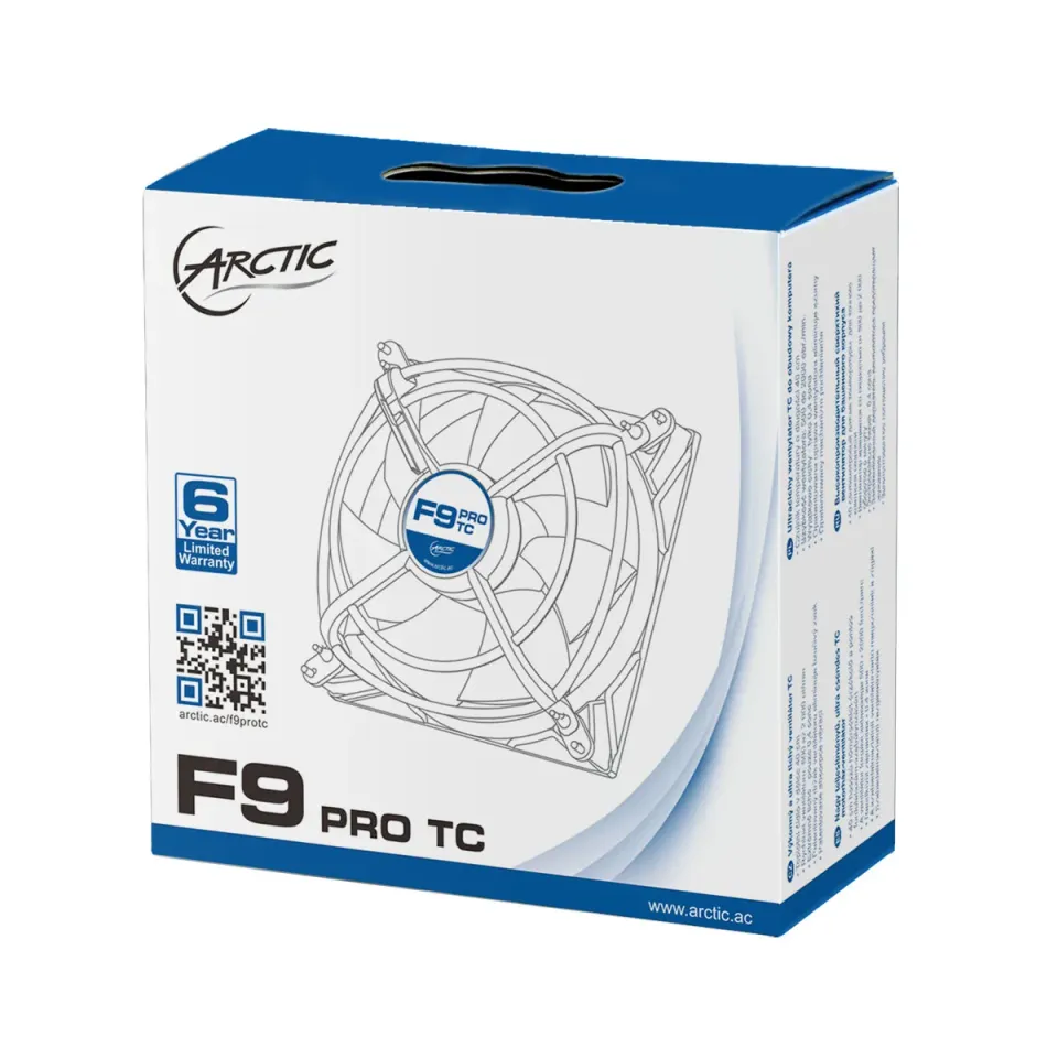 ARCTIC F9 PRO TC 92mm case fan with TC control
