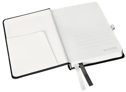 LEITZ Zápisník STYLE A6, tvrdé desky, čtverečkovaný, saténově černá