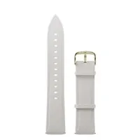 Garett univerzální řemínek 20 mm, bílý se zlatým zapínáním, ekokůže