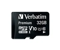 VERBATIM MicroSDHC karta 32GB Premium, U1 + SD adaptér