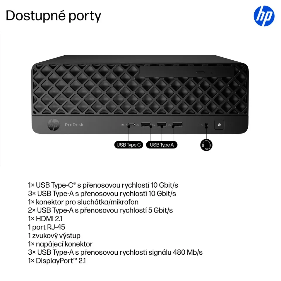 HP PC ProDesk 4 SFF G1i AI, Ultra 5 235, 1x16GB, 512GB,Intel UHD (Arc)3Xe LPG,kl. a myš, 180W Gold, DP+HDMI,Win11Pro