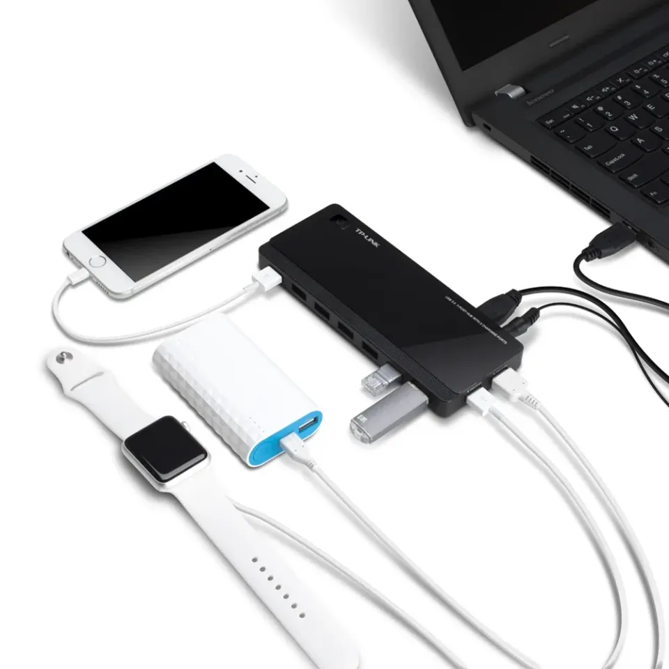 TP-LINK UH720 7 ports USB 3.0 Hub 7 12V/2,5A s 2 porty pro nabíjení