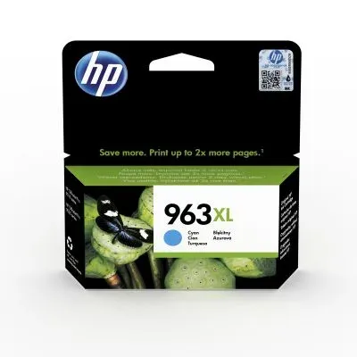 HP 3JA27AE originální náplň azurová velká č.963XL (cyan, cca 1600 stran) (pro OfficeJet Pro 9010, 9013, 9020, 9023, 9022e)