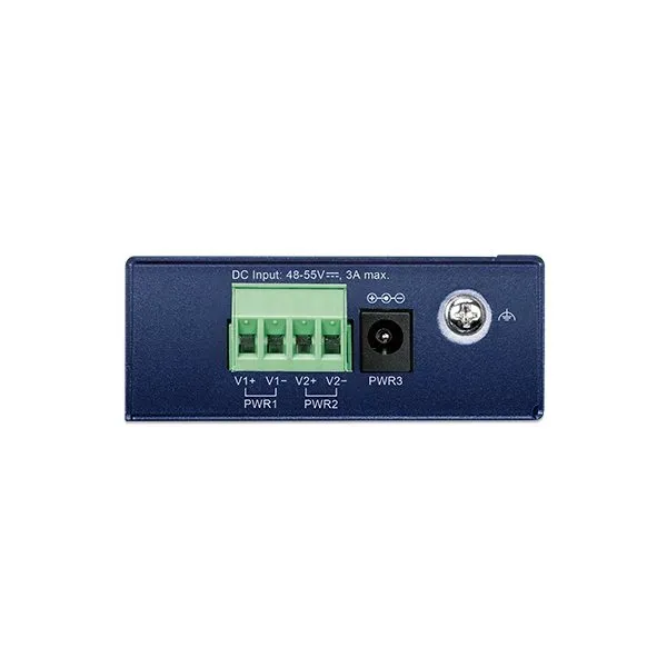 Planet ISW-504PT-E průmyslový kompaktní switch, 1x10/100TX, 4x10/100TX PoE+ 802.3at 120W, -40~75°C, 48-55VDC , IP40