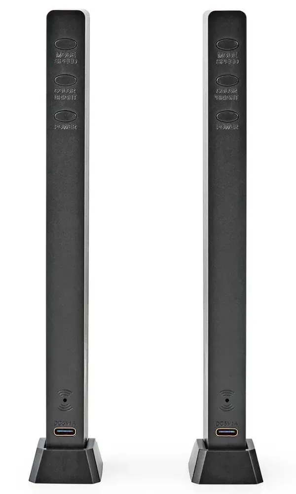 NEDIS LED herní světlo/ napájení z baterie/ pro notebook/ stolní provedení/ RGB/ USB-A/ černé