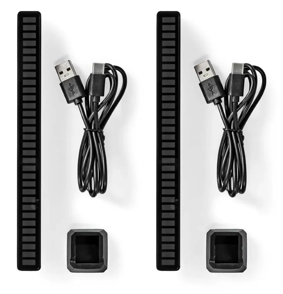 NEDIS LED herní světlo/ napájení z baterie/ pro notebook/ stolní provedení/ RGB/ USB-A/ černé