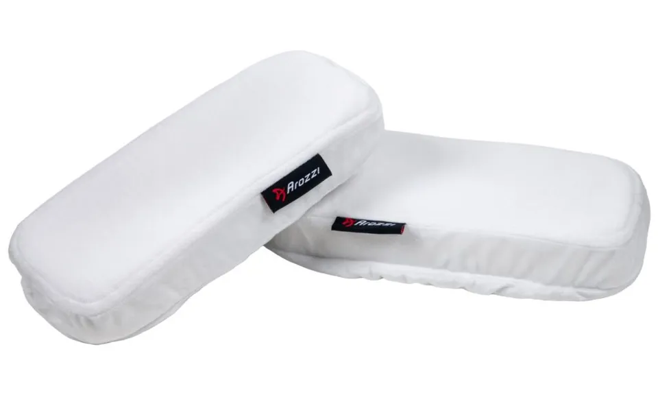 AROZZI Memory Foam Armrest Pads/ náhradní područky pro herní židle/ paměťová pěna/ bílé