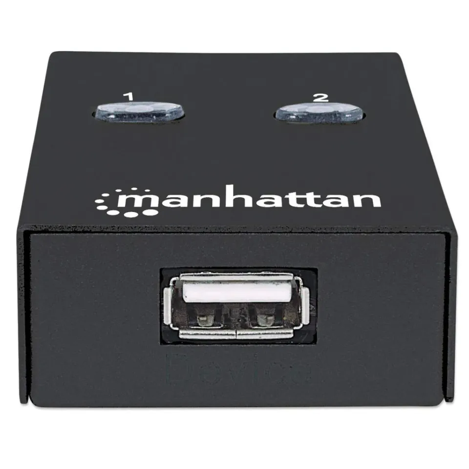 MANHATTAN USB 2.0 přepínač 2:1 (switch, 1 zařízení pro 2 PC)