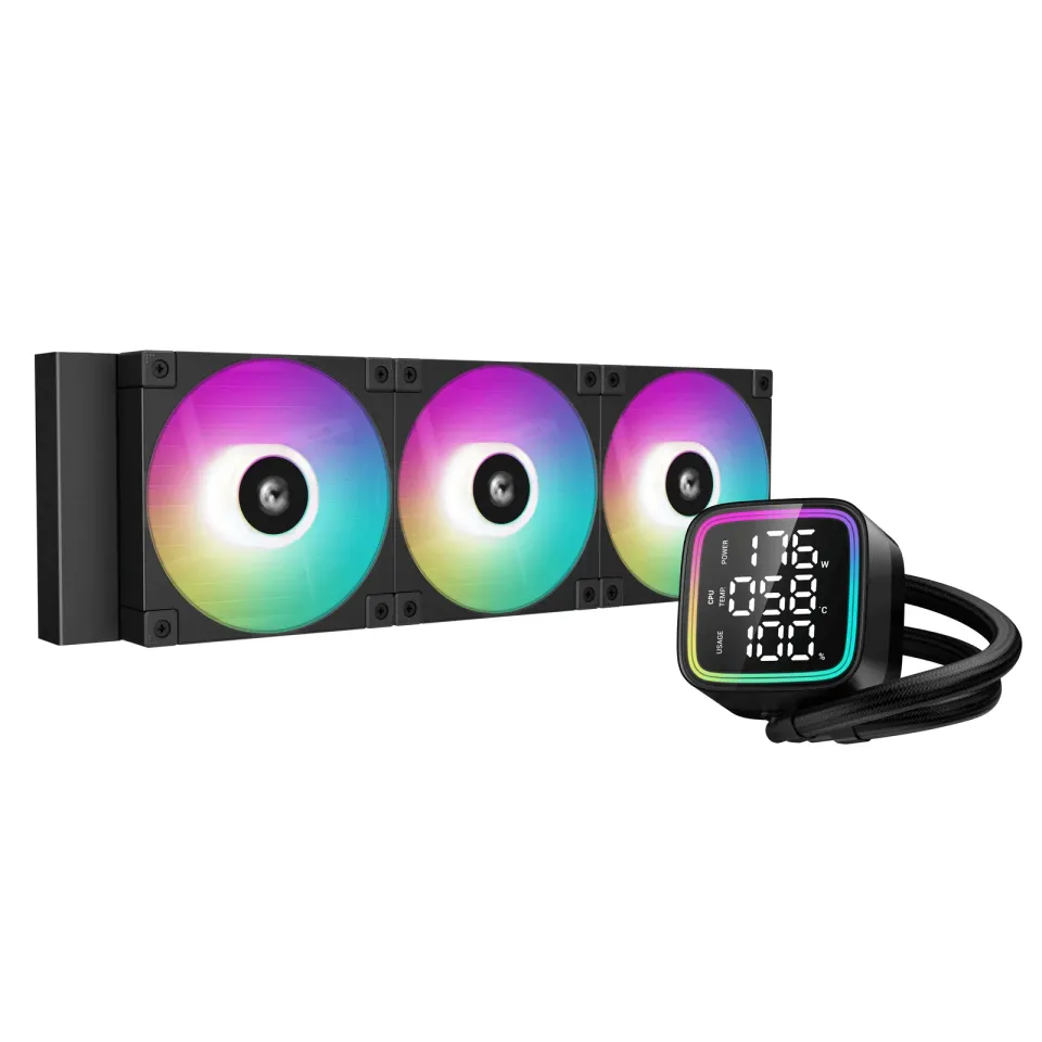 DEEPCOOL vodní chladič LD360 / 3x120 mm PWM ARGB fan / display / černý (R-LD360-BKMSN-G-1)