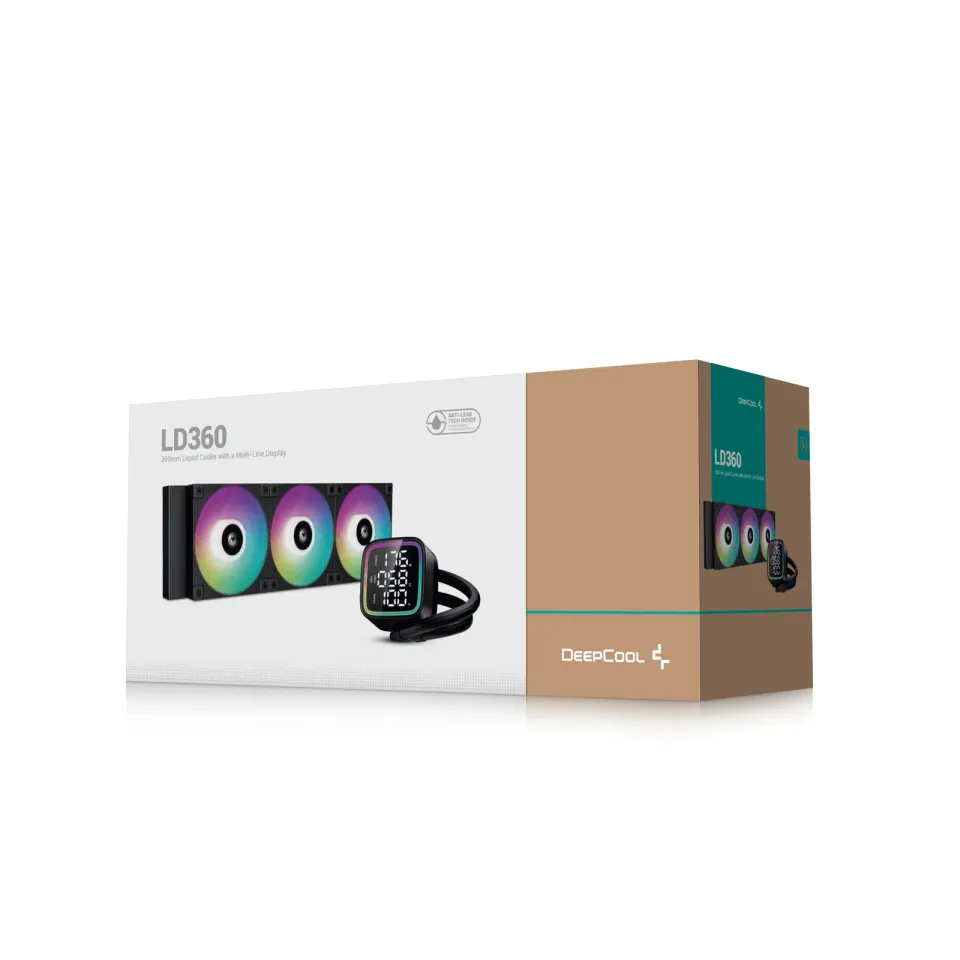 DEEPCOOL vodní chladič LD360 / 3x120 mm PWM ARGB fan / display / černý (R-LD360-BKMSN-G-1)