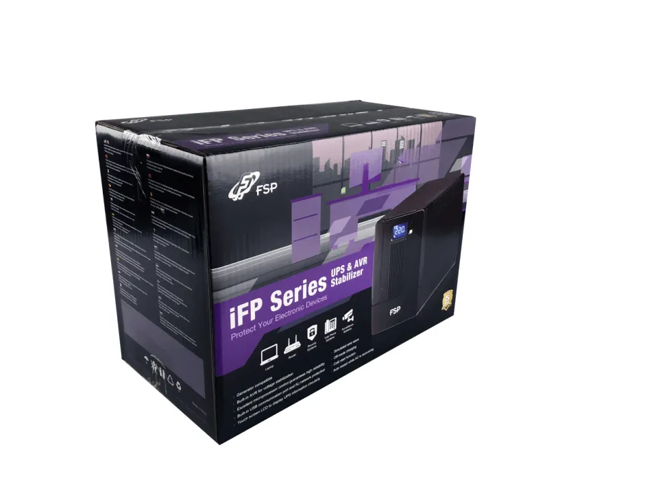 Fortron UPS FSP iFP 1000, 1000 VA / 600W, LCD, line interactive