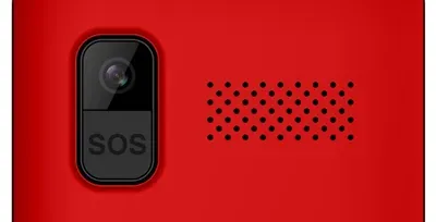 EVOLVEO EasyPhone XO, mobilní telefon pro seniory s nabíjecím stojánkem (červená