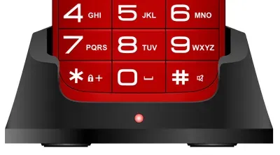 EVOLVEO EasyPhone XO, mobilní telefon pro seniory s nabíjecím stojánkem (červená