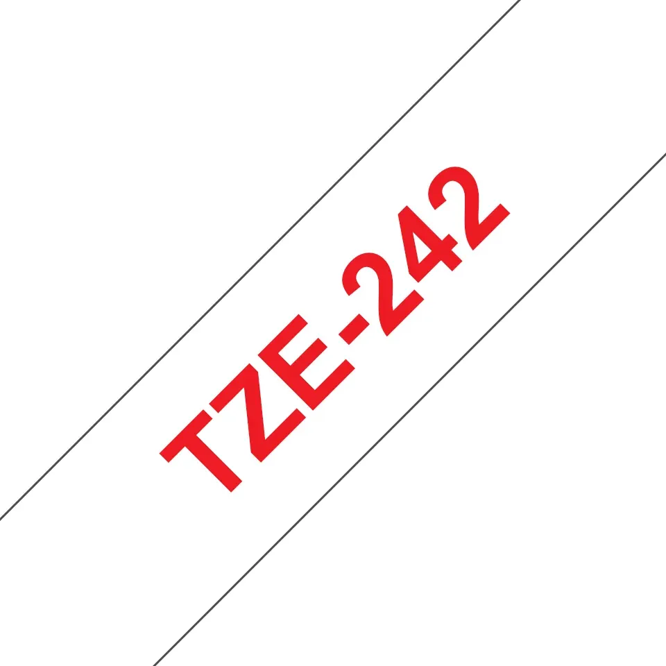 TZE-242, bílá/červená, 18mm