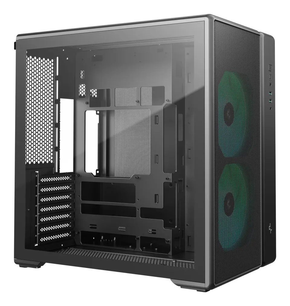 DEEPCOOL Case CG590 MESH 2F, ATX, Průhledná bočnice, 2x160mm ARGB, černá