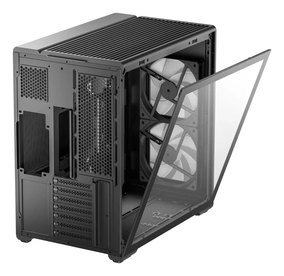 DEEPCOOL Case CG590 MESH 2F, ATX, Průhledná bočnice, 2x160mm ARGB, černá