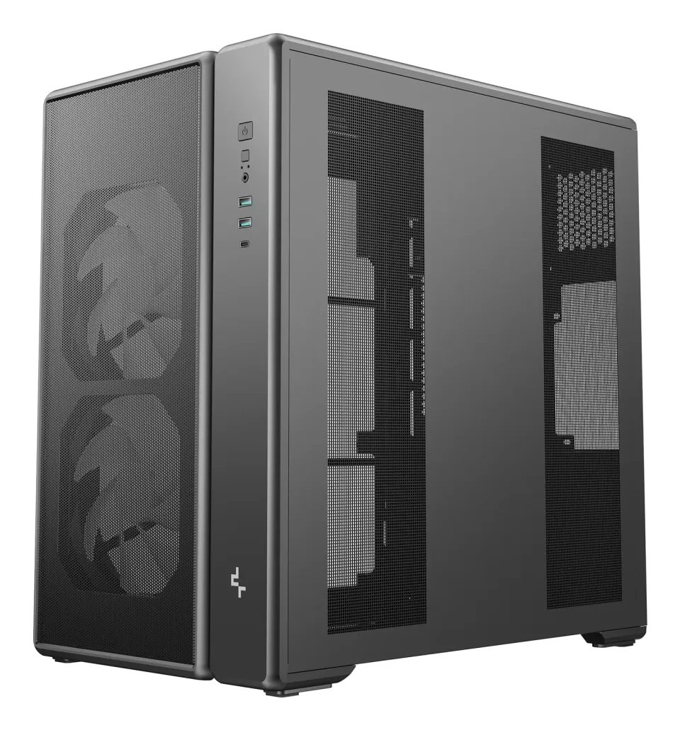 DEEPCOOL Case CG590 MESH 2F, ATX, Průhledná bočnice, 2x160mm ARGB, černá