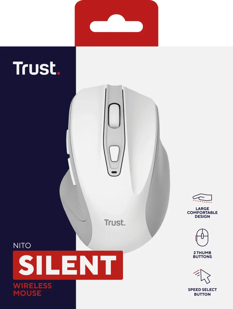 TRUST NITO SILENT WIRELESS MOUSE - WHITE