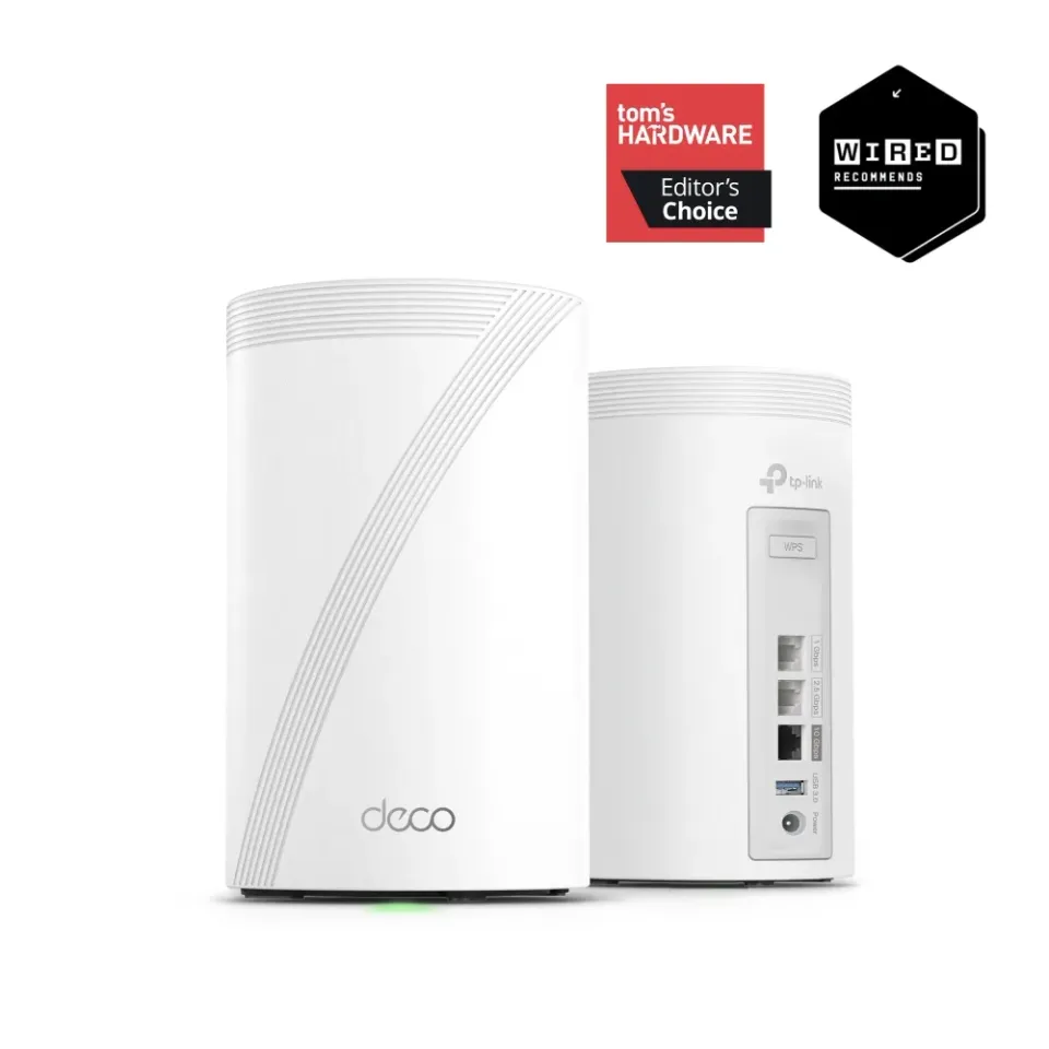 TP-Link Deco BE68(2-pack) Třípásmový Wi-Fi 7 mesh systém BE14000 pro celou domác